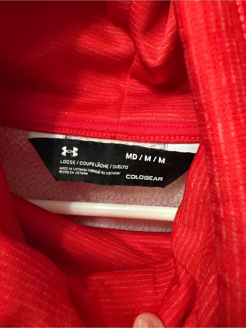 Women’s Under Armour Red Cowl-Neck Pullover - Picture 5 of 6